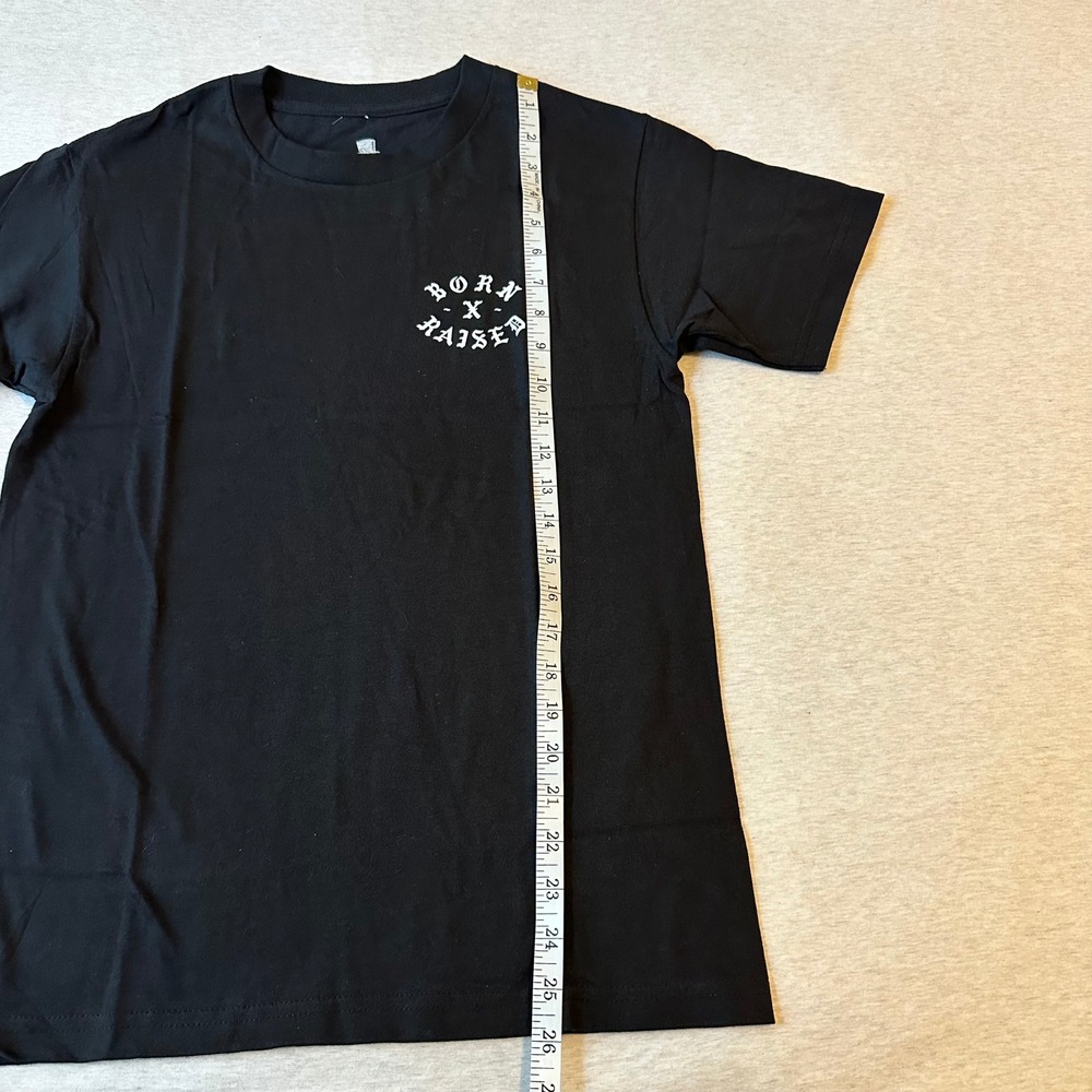 Born X Raised On The Turf Graphic T-Shirt Mens Small Black Old English BXR Tee - Picture 3 of 6